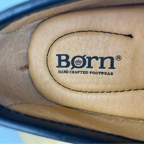 Born Women's Black Leather Loafers - Picture 9 of 13